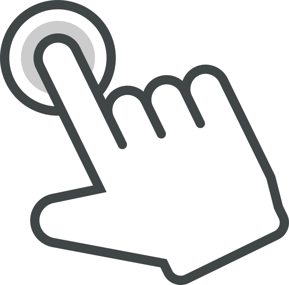 mano cursor icono acortar Arte png