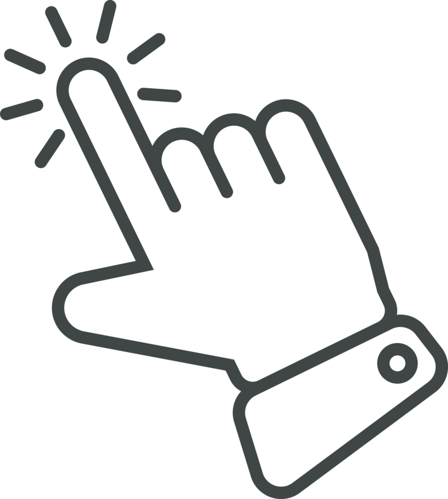 hand- cursor icoon klem kunst png