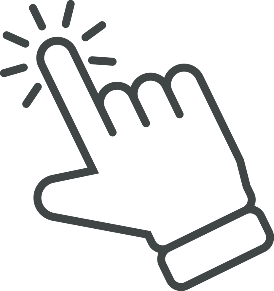 hand- cursor icoon klem kunst png