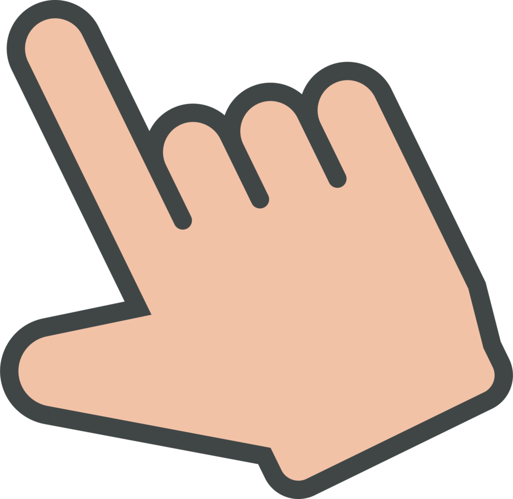 hand- cursor icoon klem kunst png