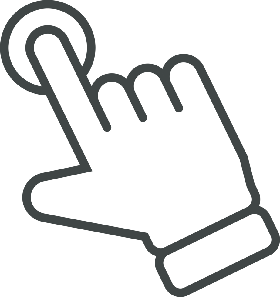 mano cursor icono acortar Arte png