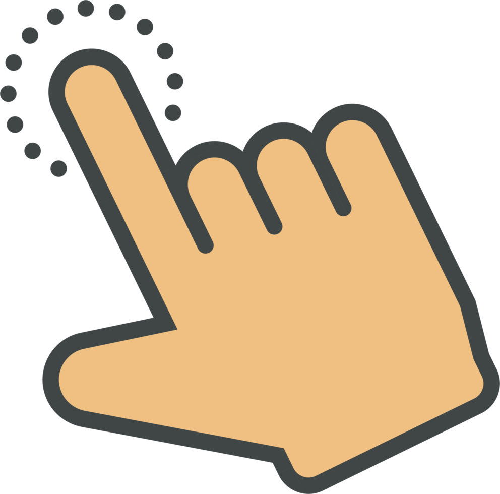 hand- cursor icoon klem kunst png