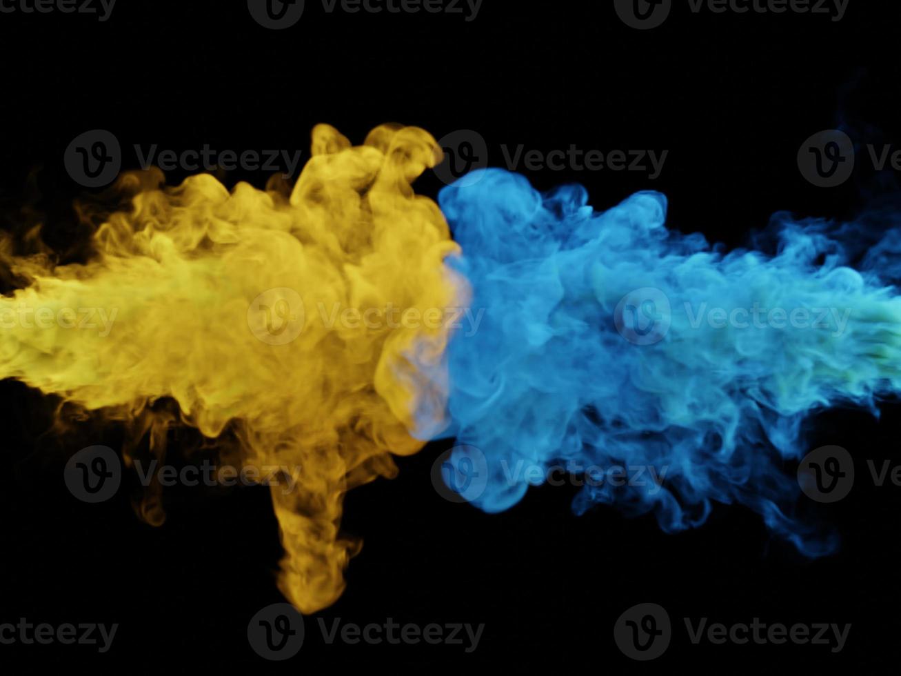Blue and yellow smoke. 3d render. 21997046 Stock Photo at Vecteezy