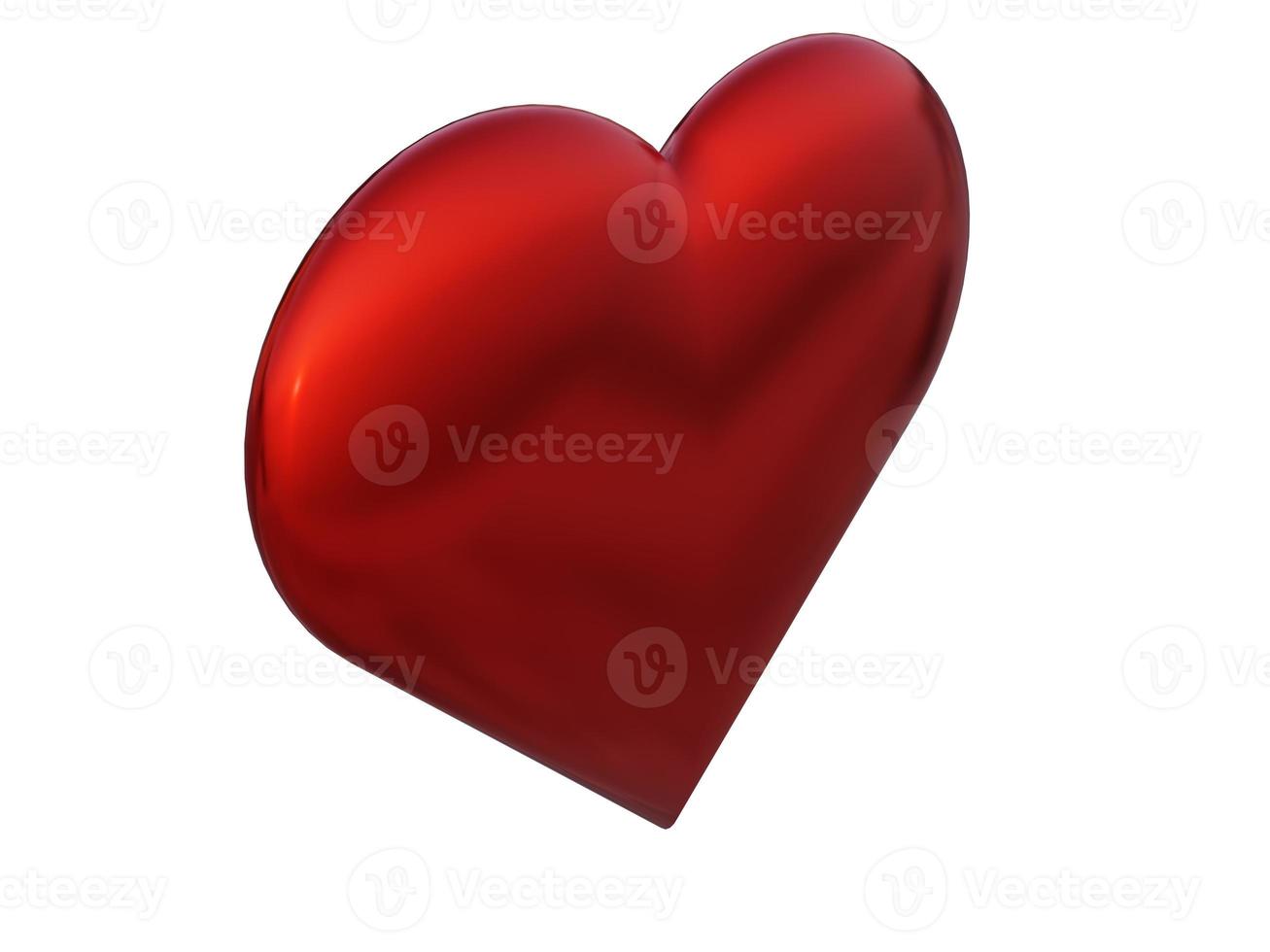 Lovely red heart. 3d render. photo