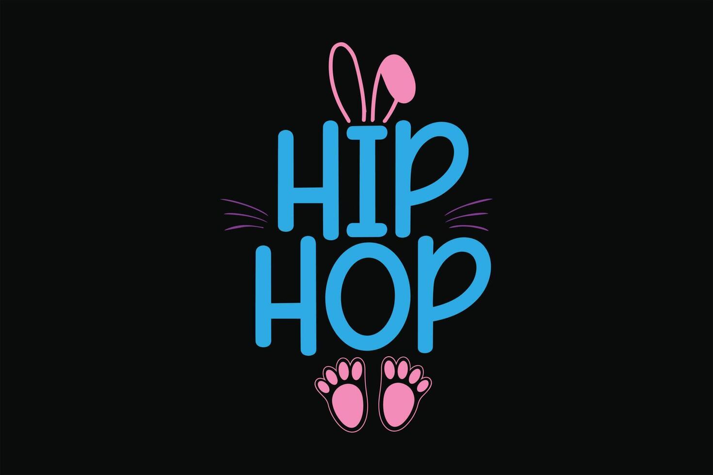 Hip Hop Funny Easter T-Shirt Design vector