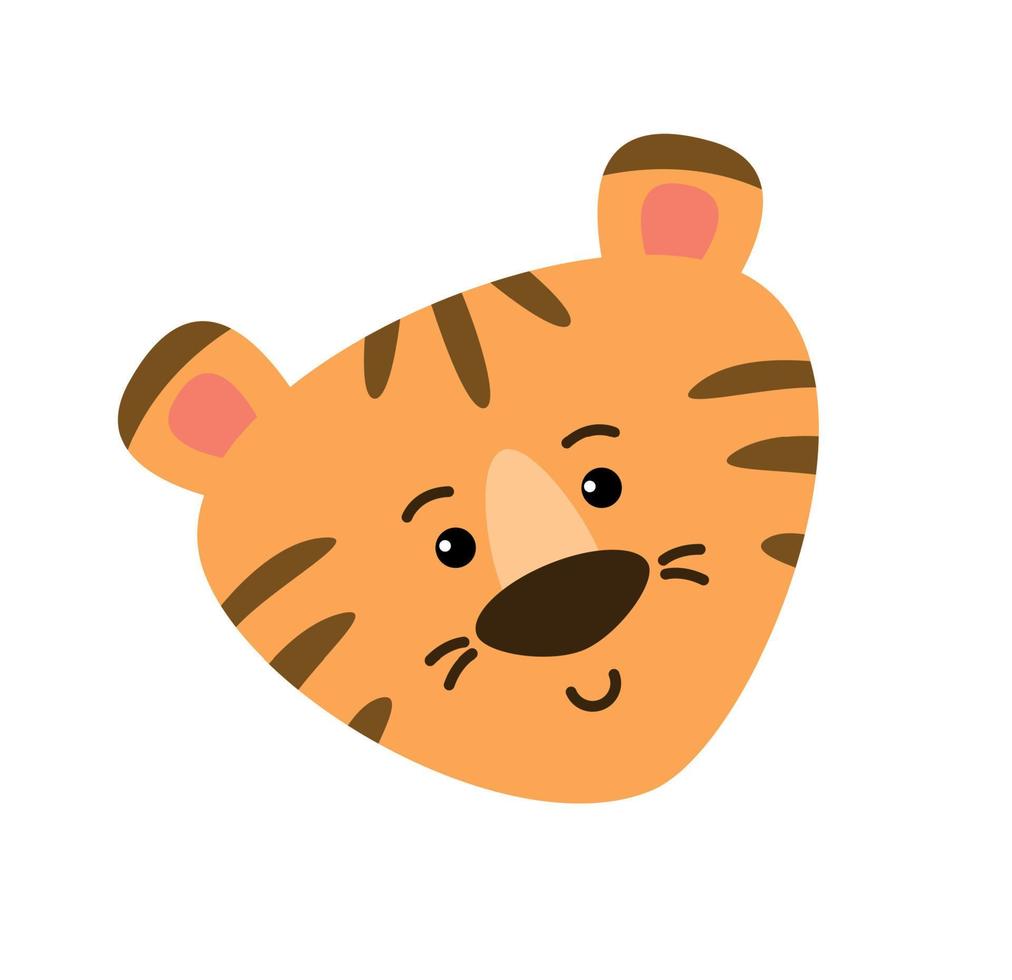 el Tigre aspecto, sonrisas vector imagen.