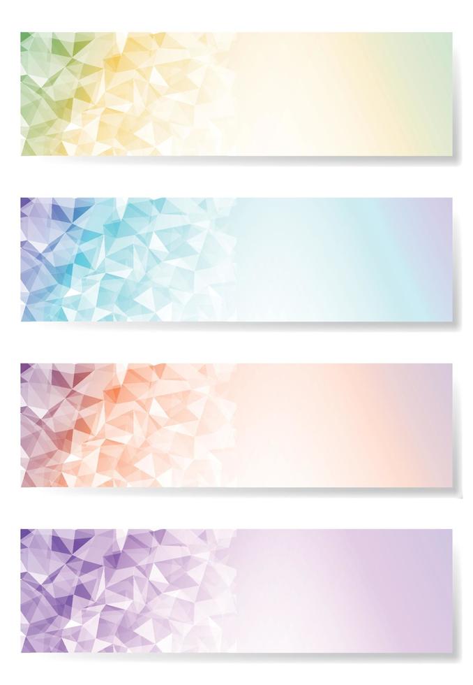 A set of abstract gradient banners vector