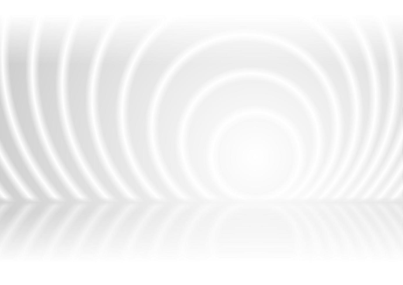Grey white smooth circles abstract tech background vector