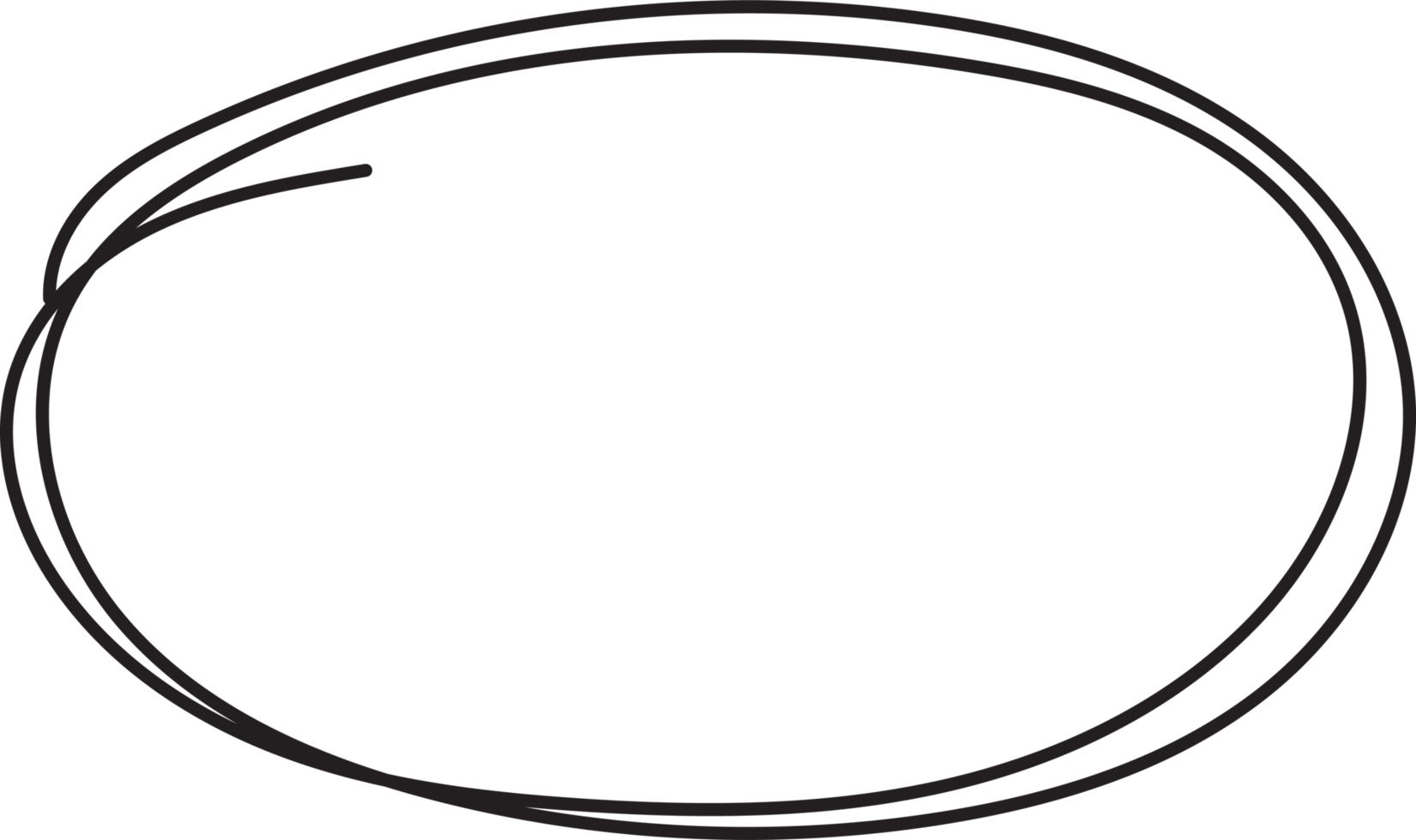 Hand drawn circle highlig png