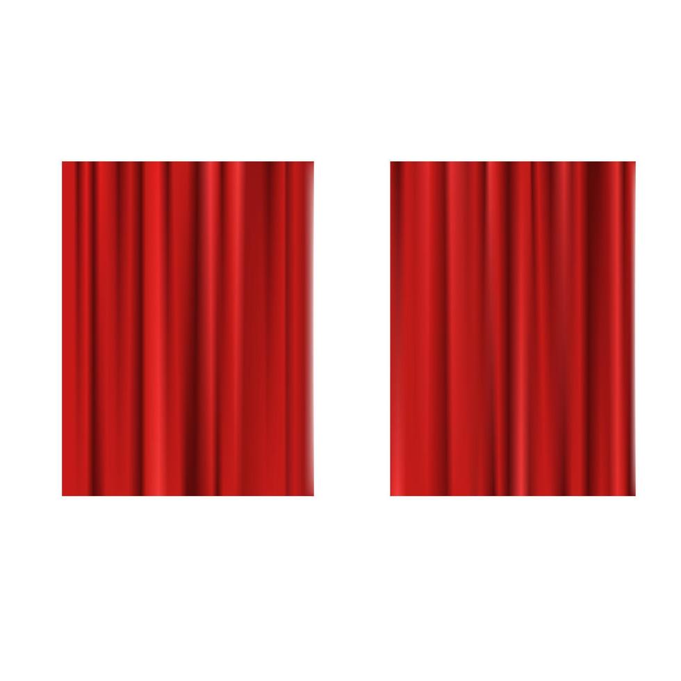 Cinema with curtains and audience. Space to place anything on stage. Red curtain and sit theatrical chairs and wait for the start of the performance. vector