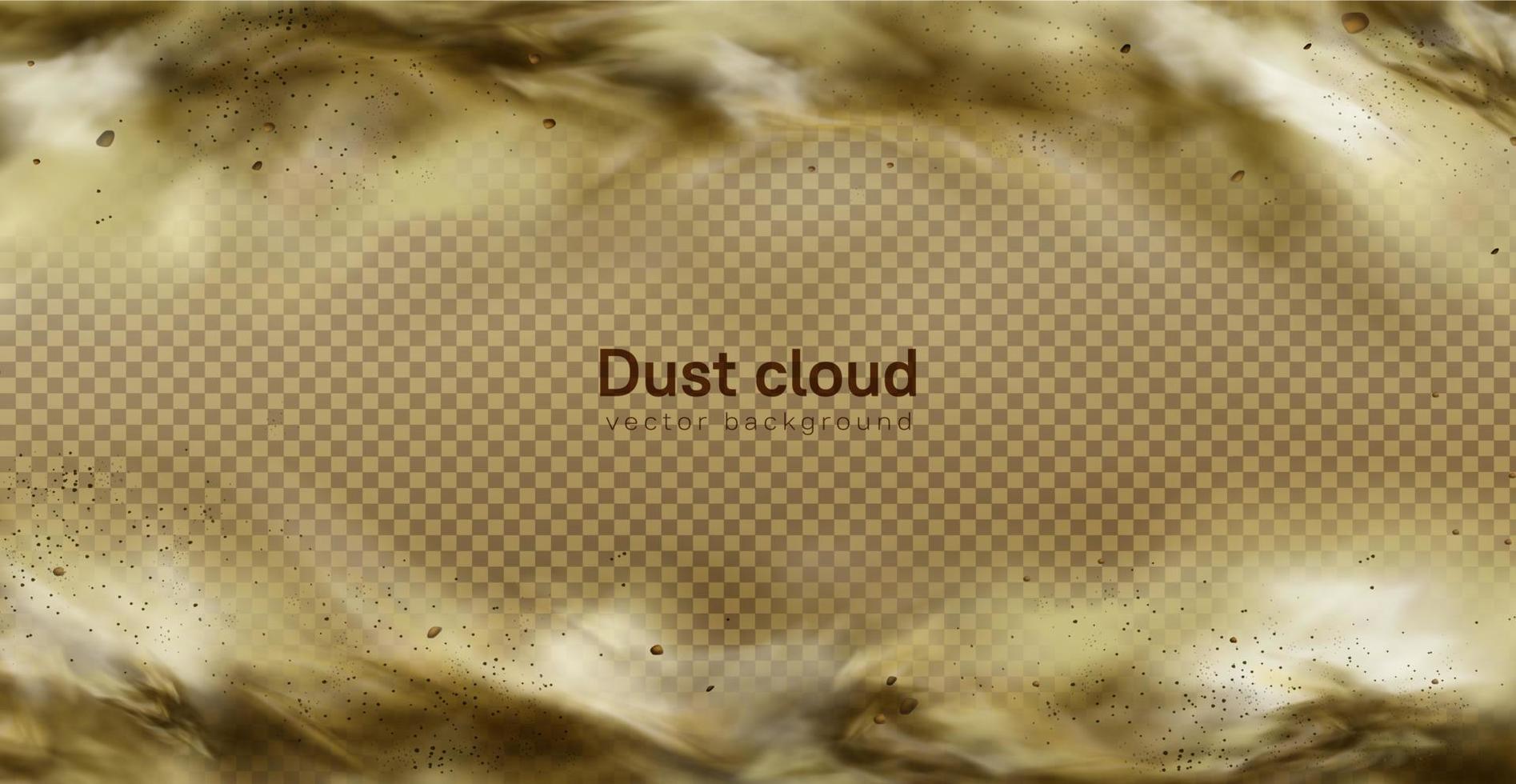 Desert sandstorm, brown dusty cloud vector