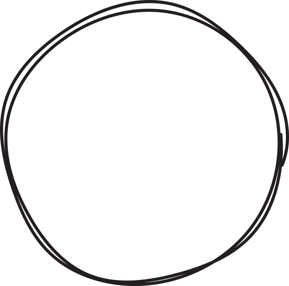 Hand drawn circle highlighting png