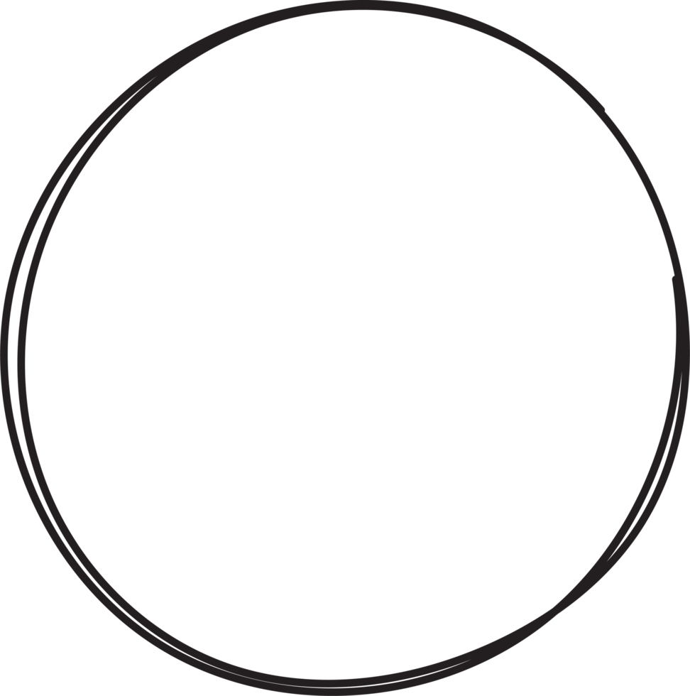 hand- getrokken cirkel markeren png