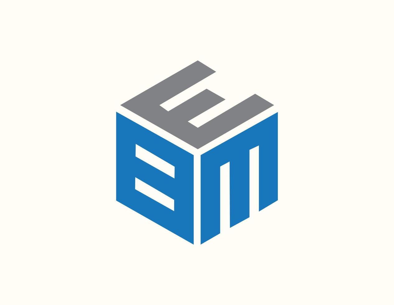 bme o bem letra vector logo diseño