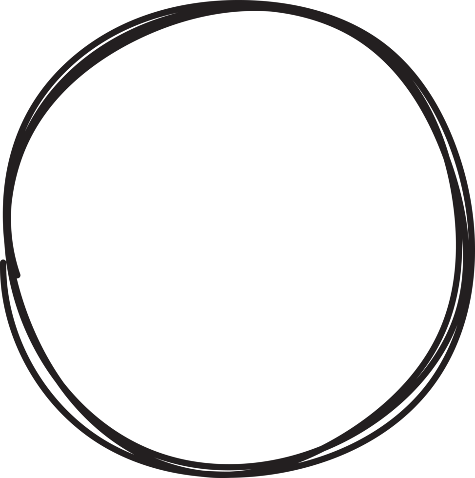 Hand drawn circle highlighting png