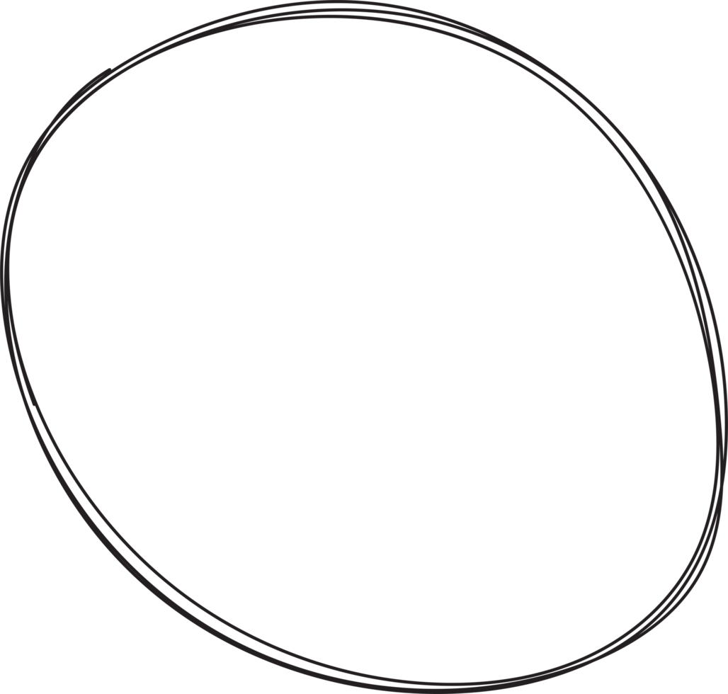 Hand drawn circle highlighting png
