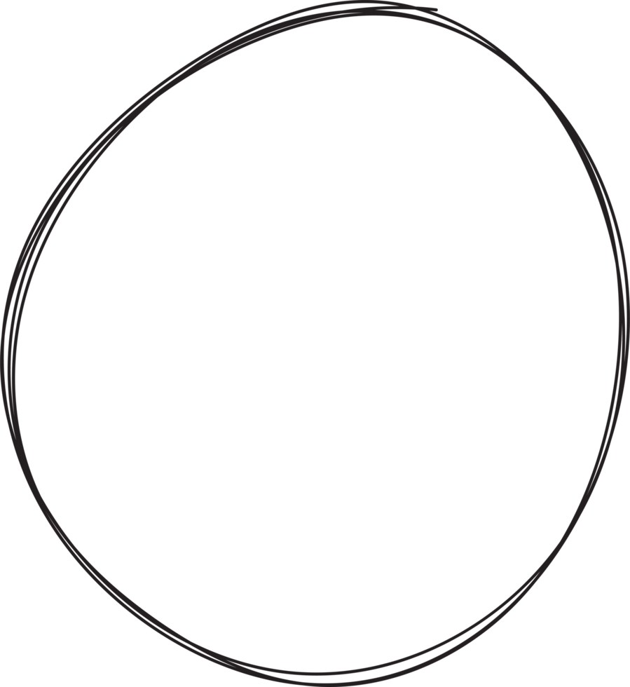 Hand drawn circle highlighting png