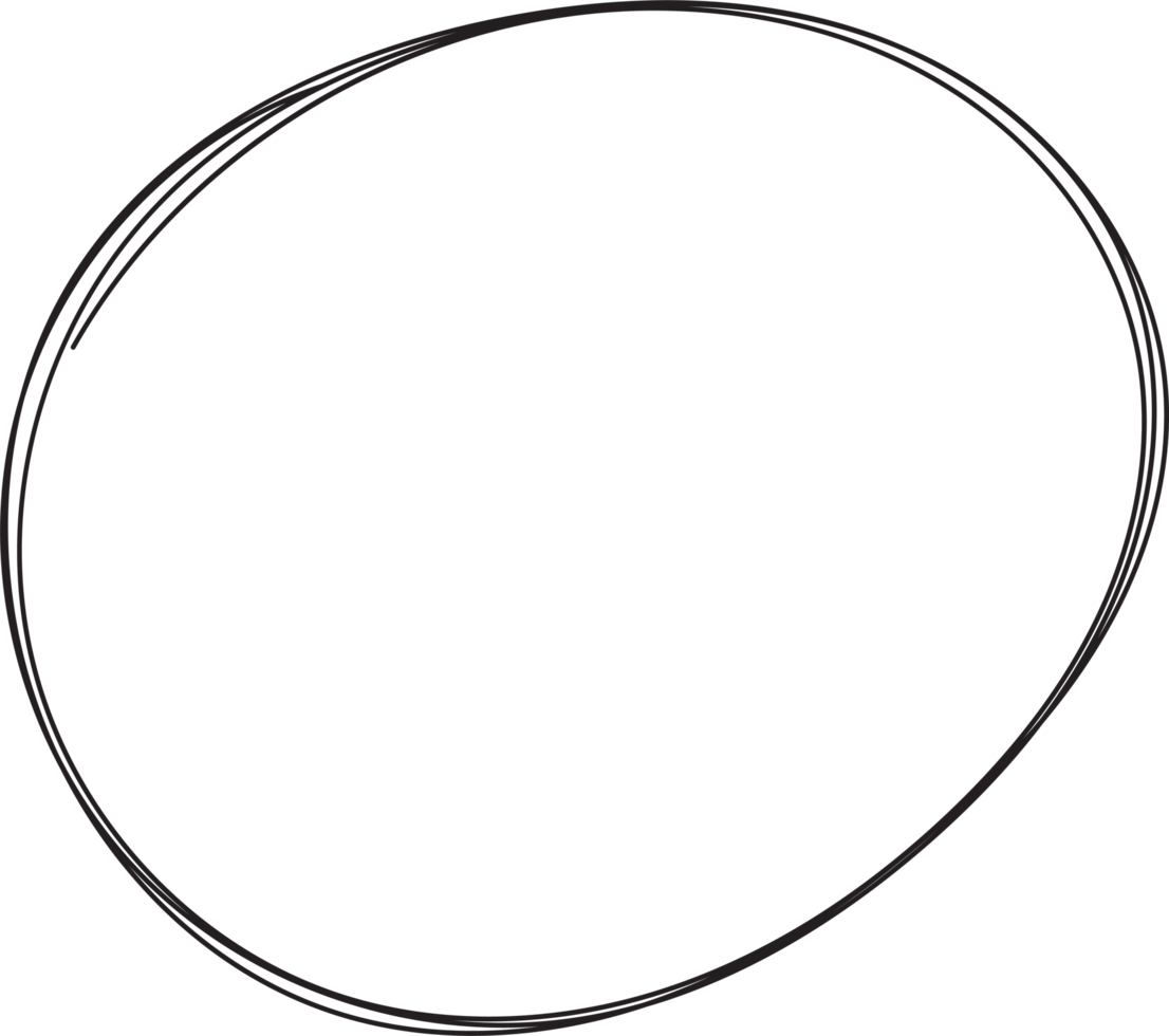 Hand drawn circle highlighting png