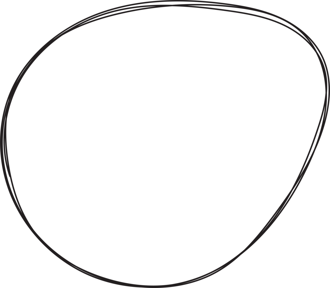 Hand drawn circle highlighting png