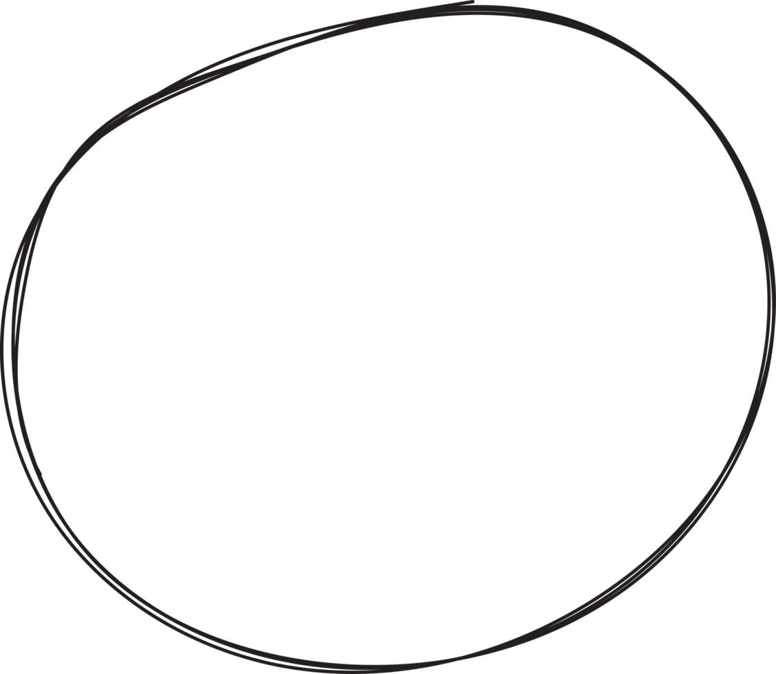 Hand drawn circle highlighting png