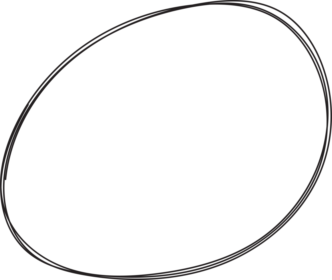 Hand drawn circle highlighting png