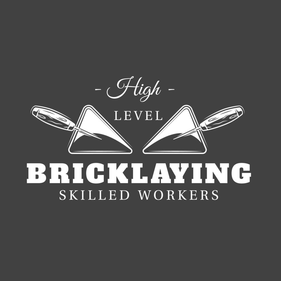 Vintage construction label vector