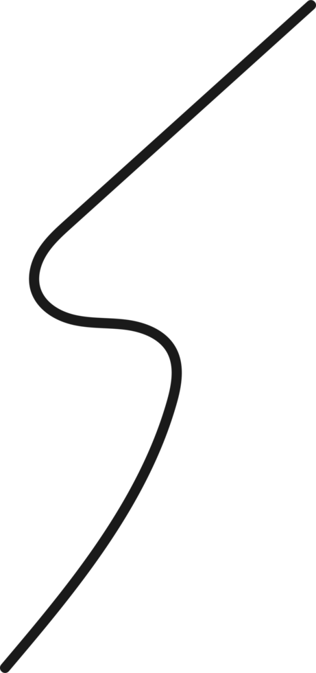 Hand drawn curved line shape. Curved line icon png