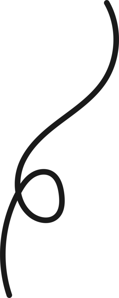 Hand gezeichnet gebogen Linie Form. gebogen Linie Symbol png
