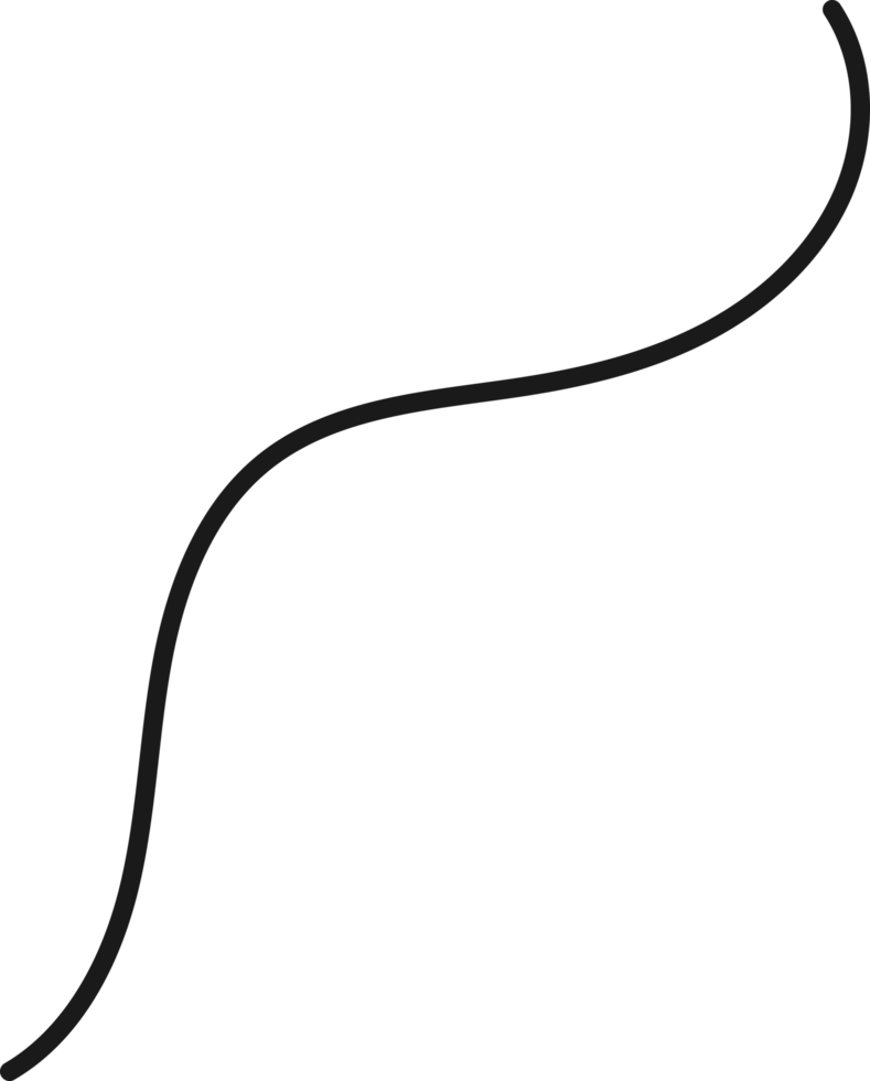 Hand drawn curved line shape. Curved line icon png