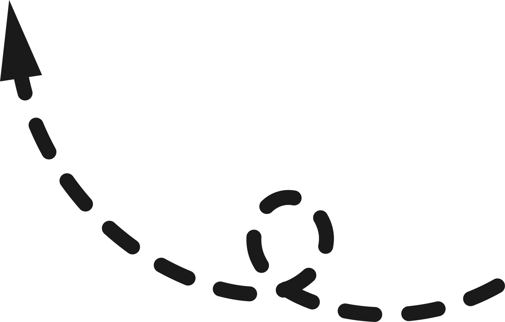 Hand drawn dotted arrow shape 21999362 png