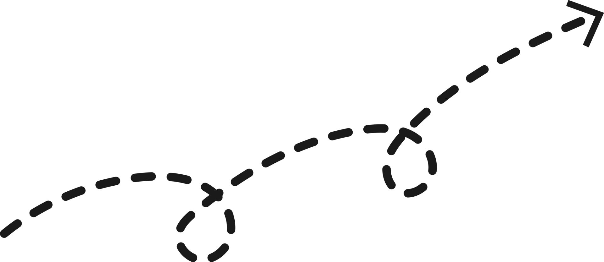 Hand drawn dashed arrow shape png