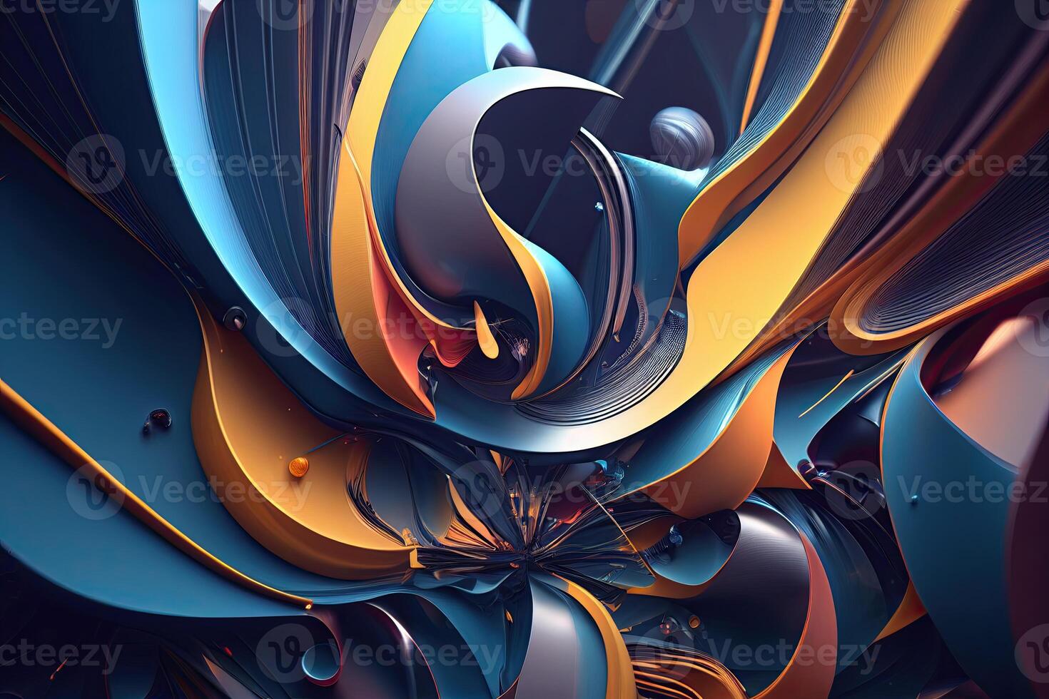 Abstract Geometric Shape Background with Curve Lines Design photo