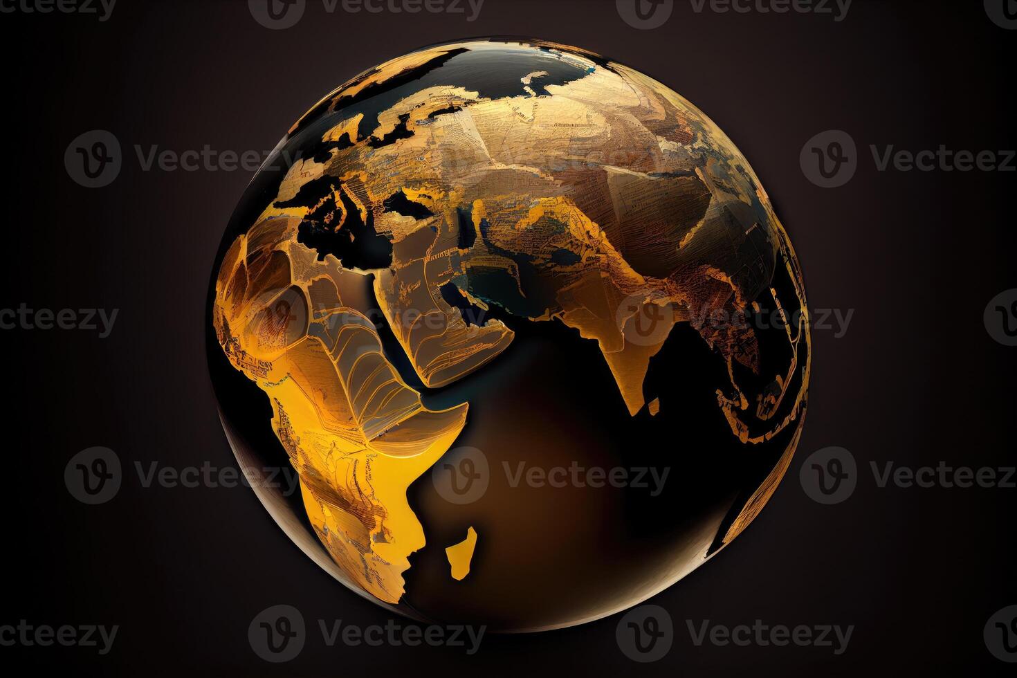 Earth globe design, world map 3D illustration photo