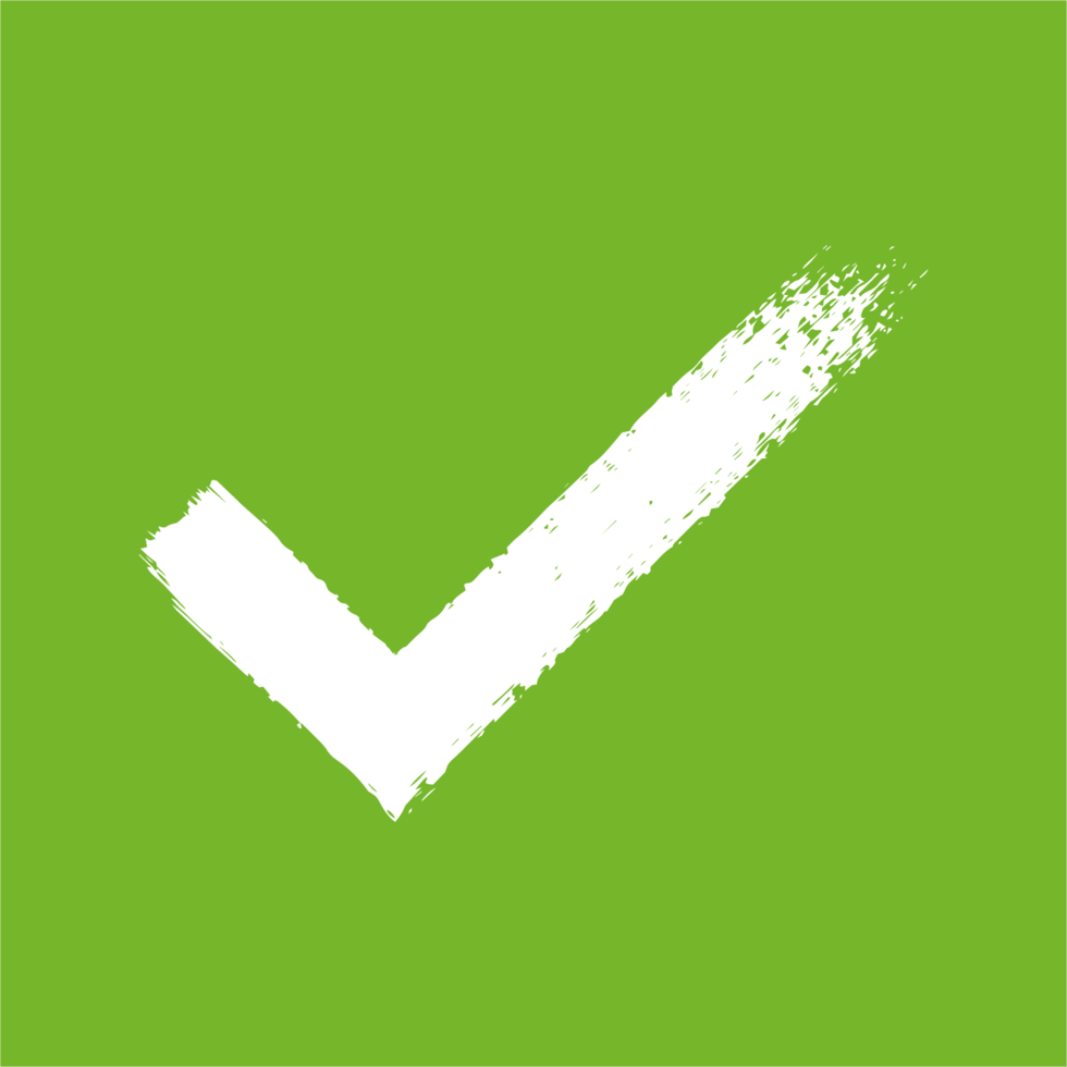 Grunge style check mark png