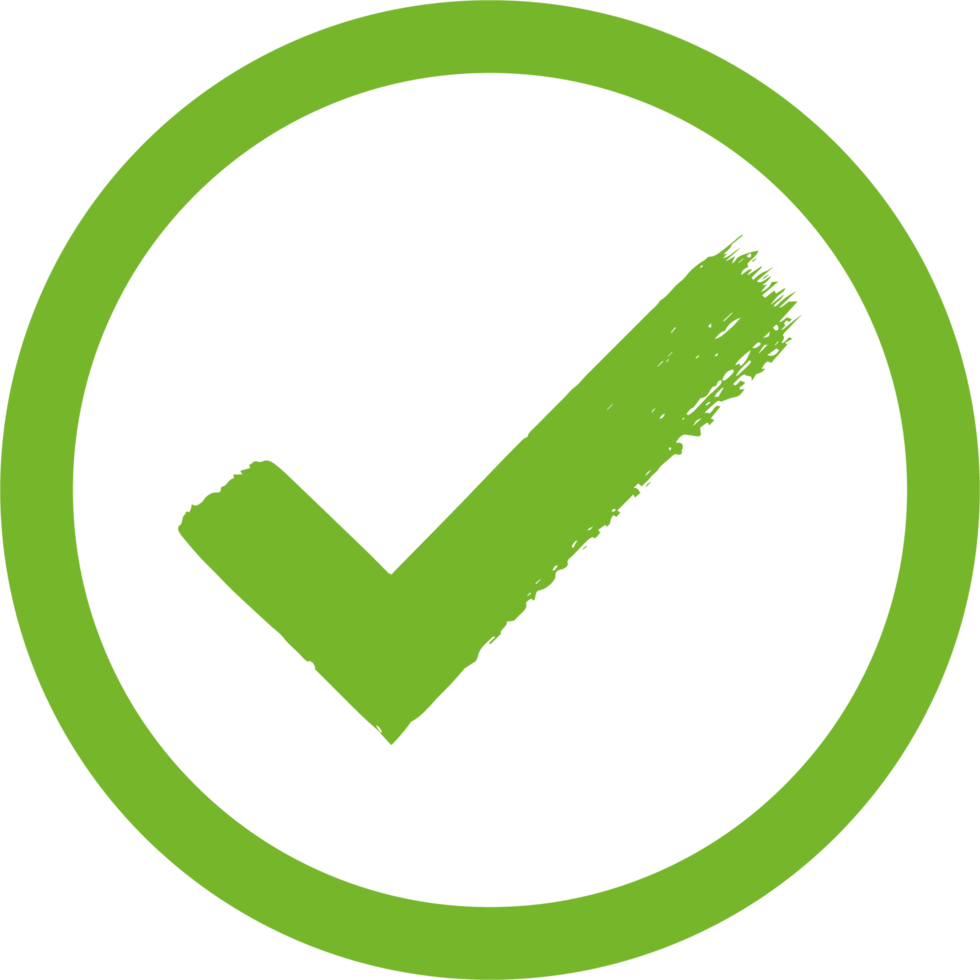 Grunge style check mark png