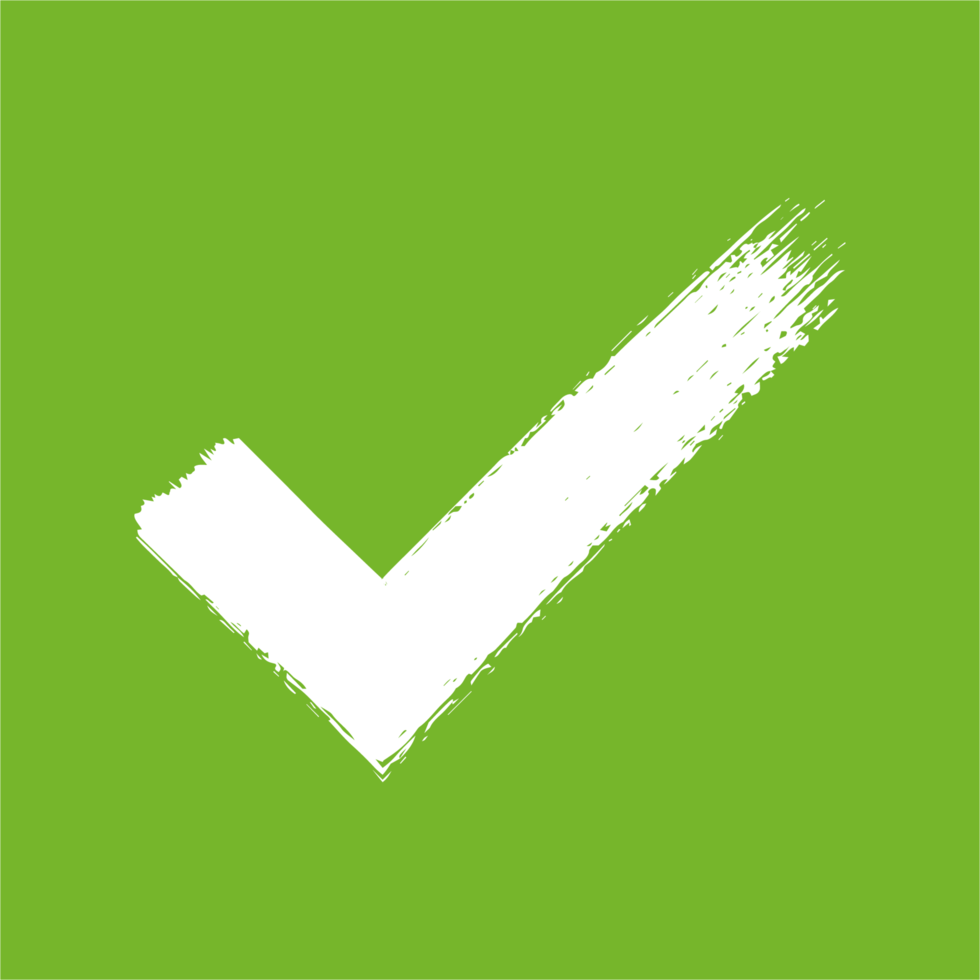 Grunge style check mark png
