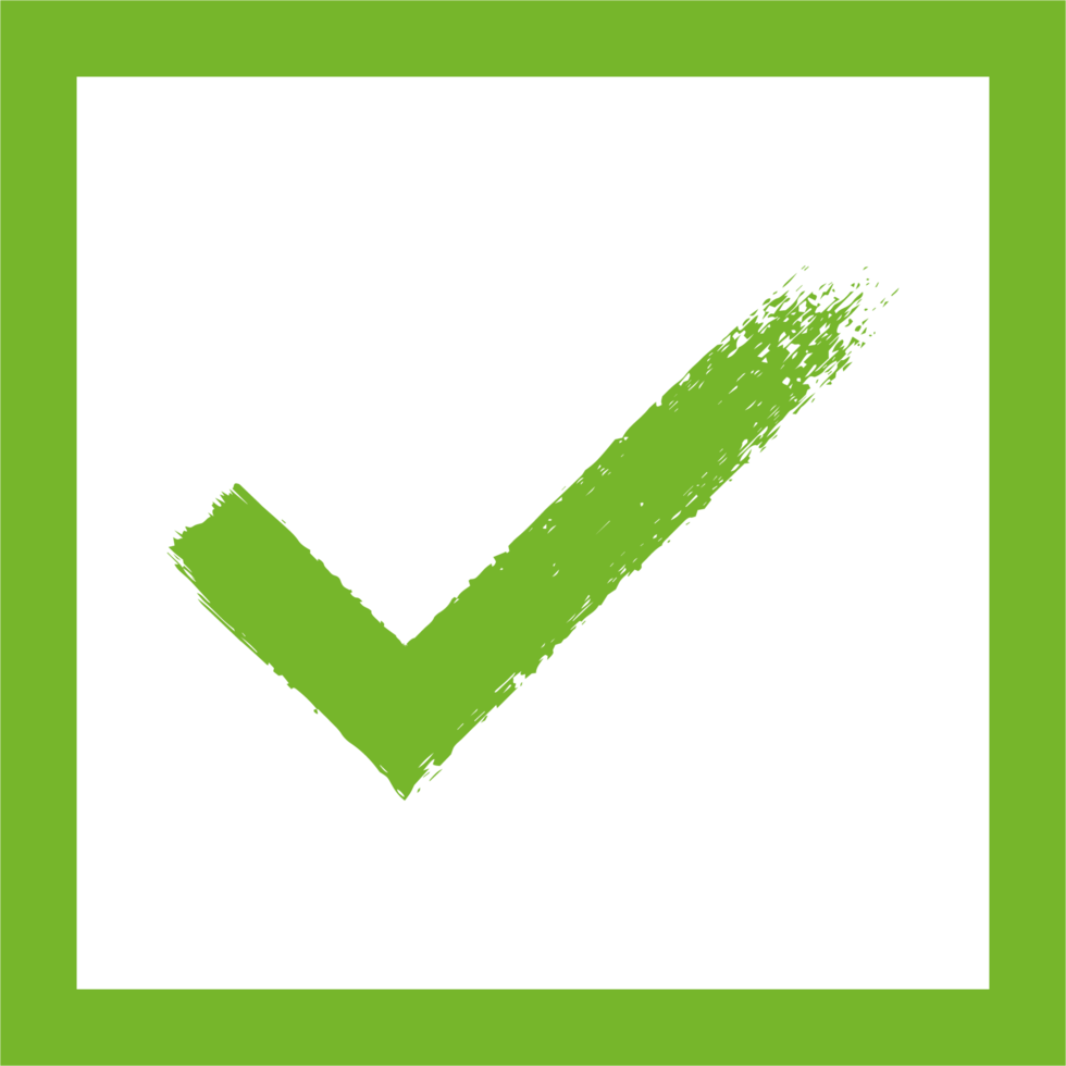 Grunge style check mark png