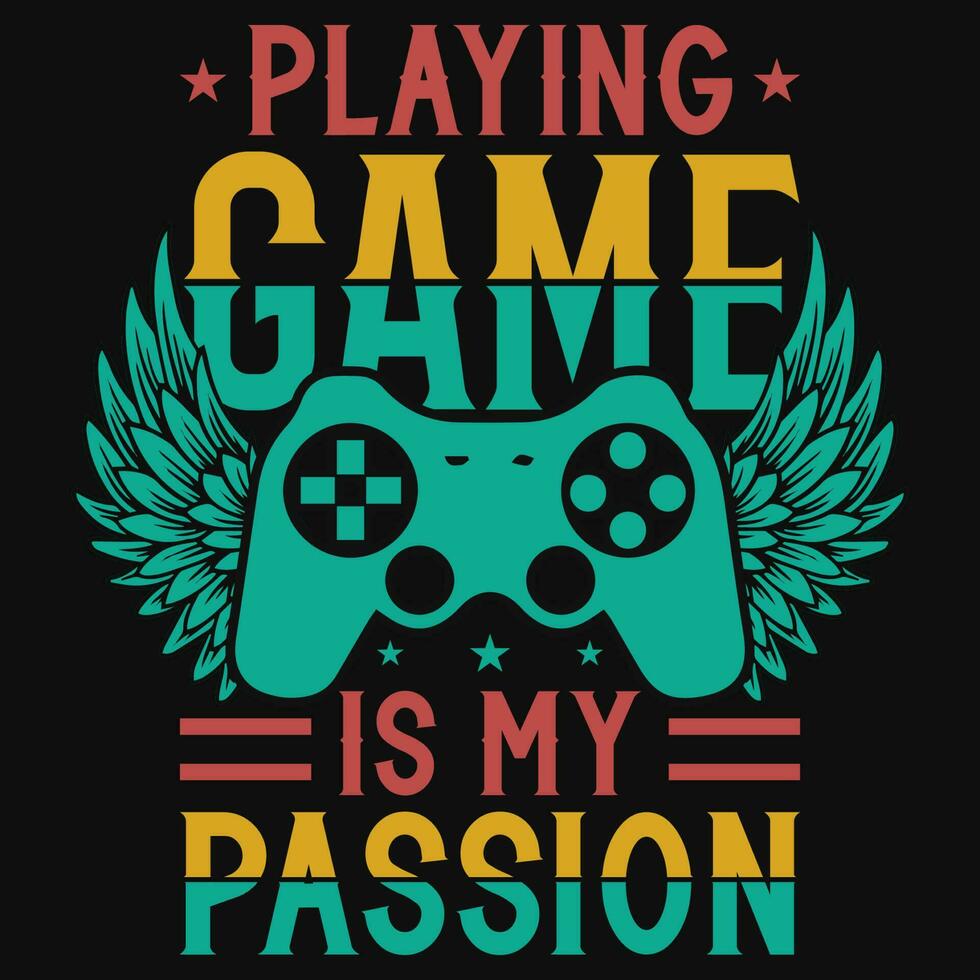 Gaming graphics tshirt design vector