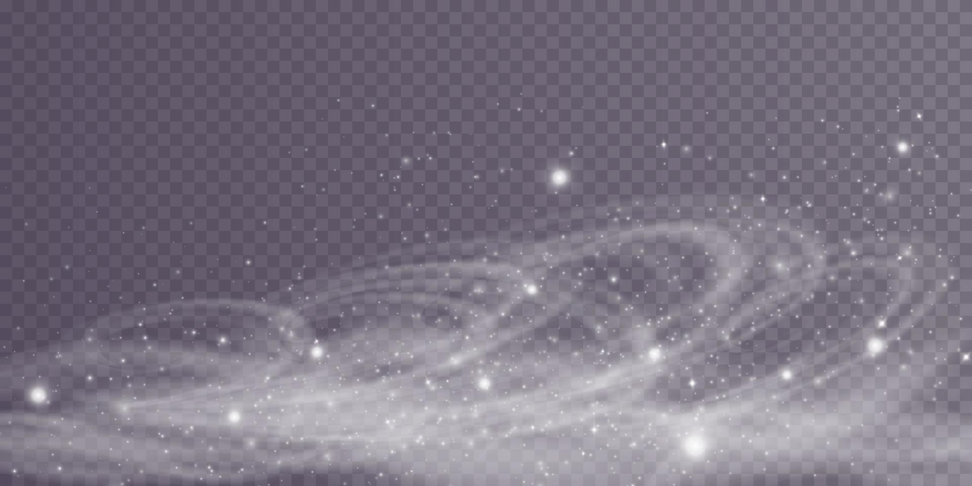 Winter and snow with fog. Wind and fog. vector