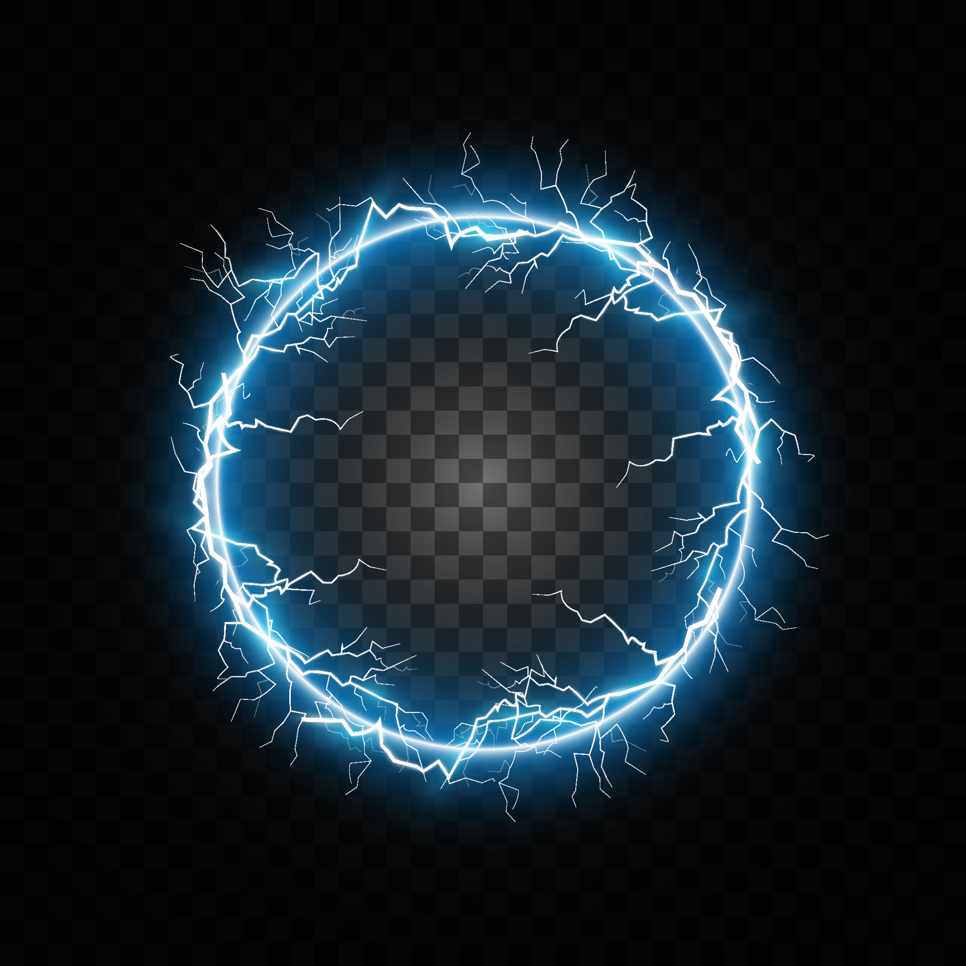 Blue hologram portal. A magical fantasy portal. Podium teleport magic