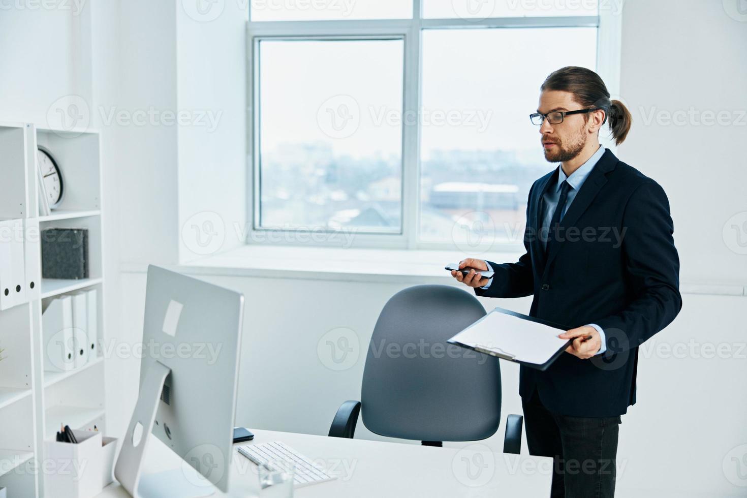 male manager near the desktop work process Lifestyle photo