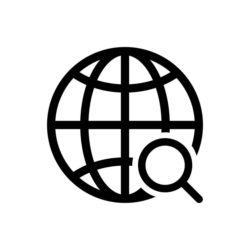 Web search icon vector in flat style