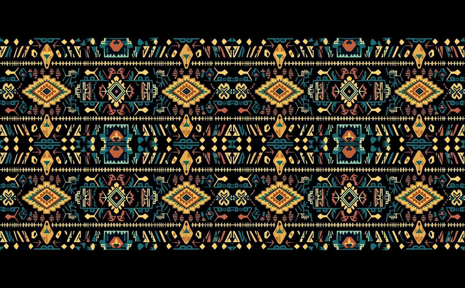 étnico resumen ikat modelo. sin costura modelo en tribal, gente bordado, mexicano estilo. azteca geométrico Arte ornamento diseño de impresión para alfombra, fondo de pantalla, ropa, envase, tela, cubrir, textil vector
