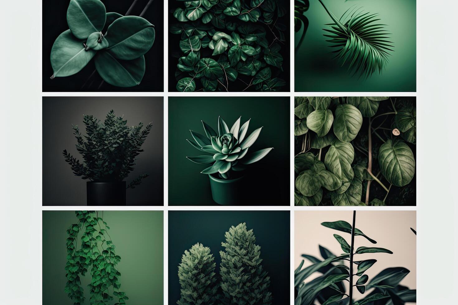 Set of trendy aesthetic photo collages. Illustration