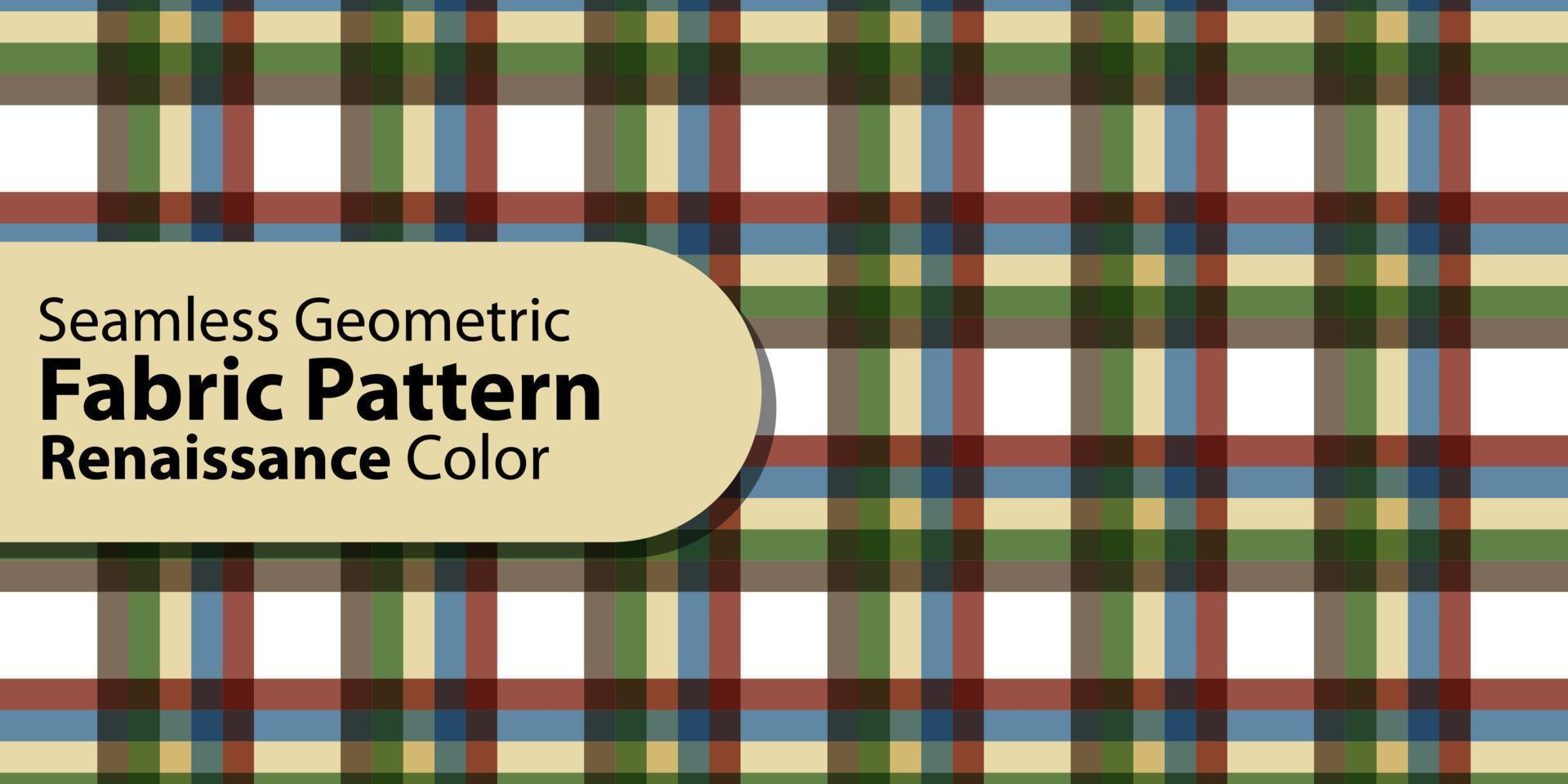 Seamless Geometric Fabric Pattern-Renaissance Color vector