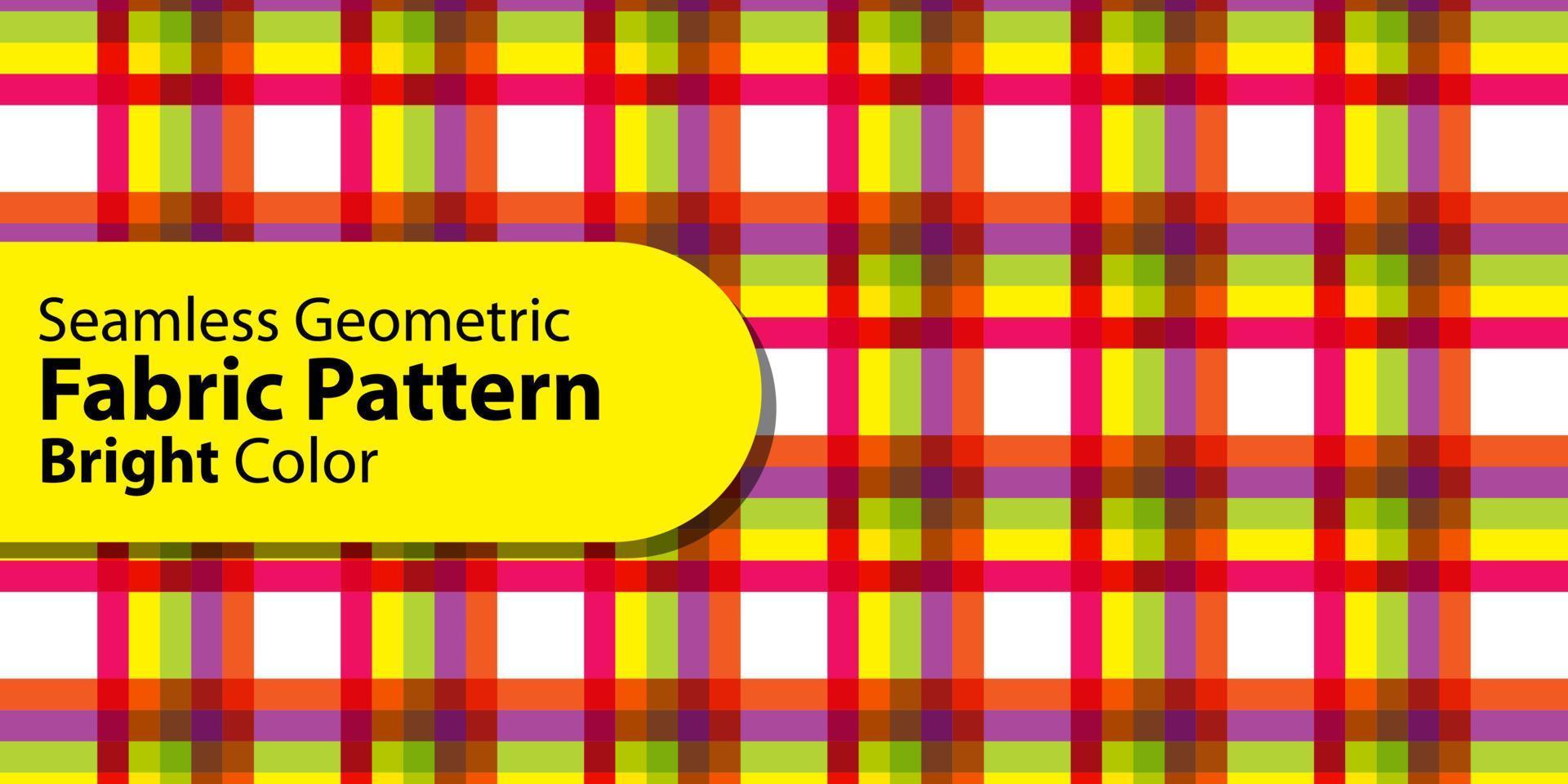 Seamless Geometric Fabric Pattern-Bright Color vector