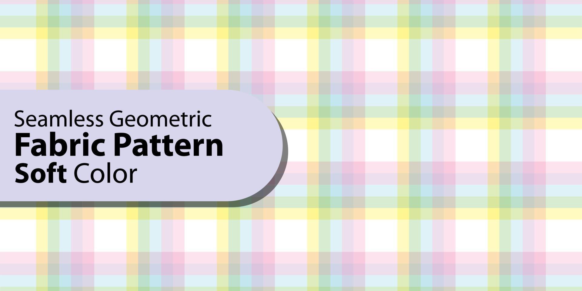 Seamless Geometric Fabric Pattern-Soft Color vector