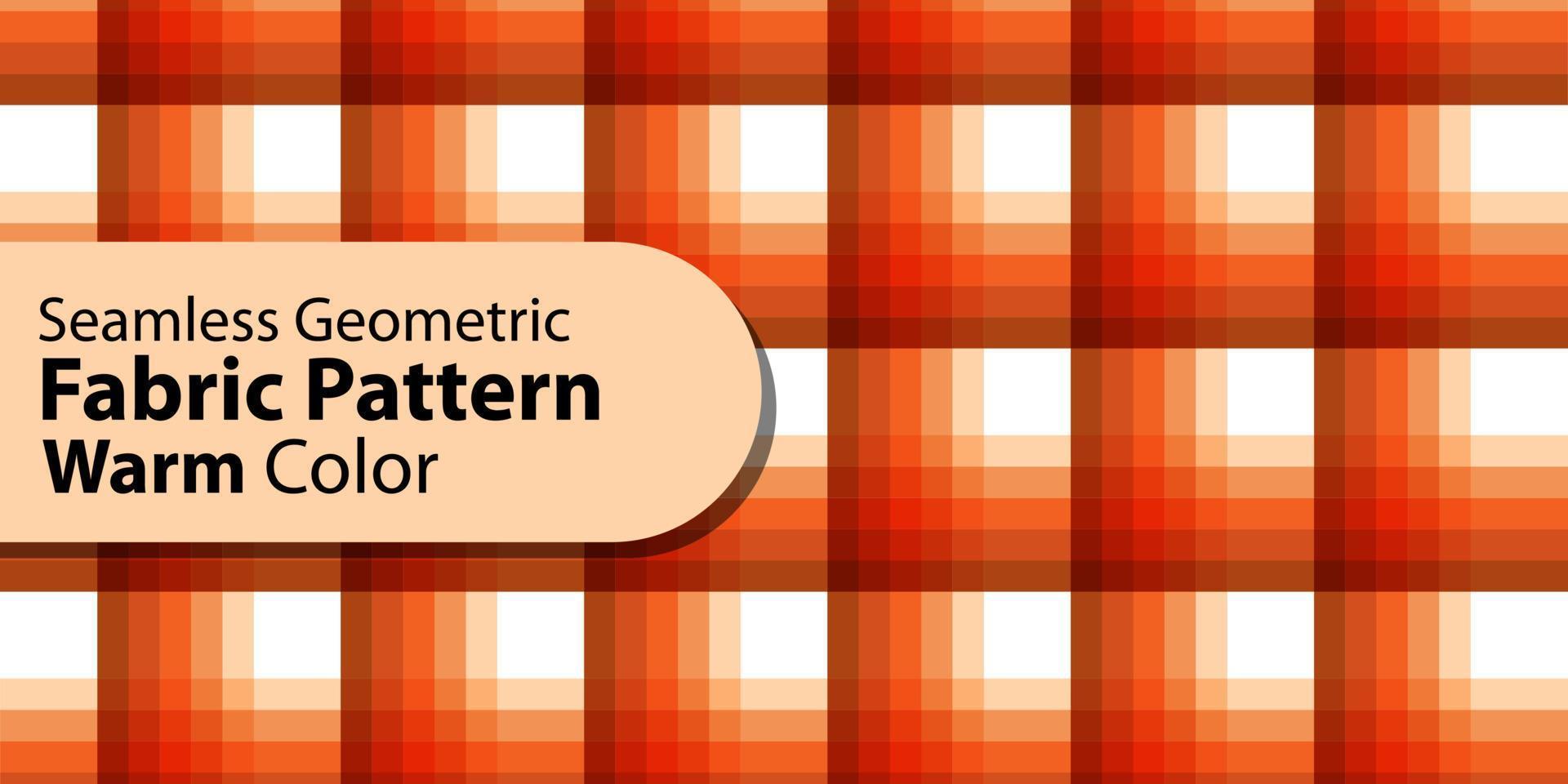 Seamless Geometric Fabric Pattern-Warm Color vector