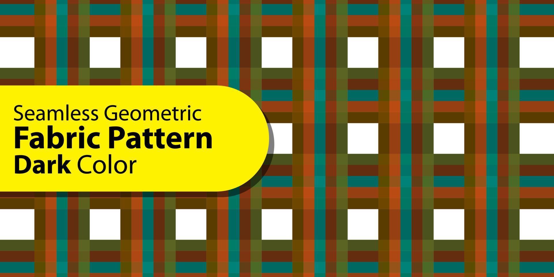 Seamless Geometric Fabric Pattern-Dark Color vector
