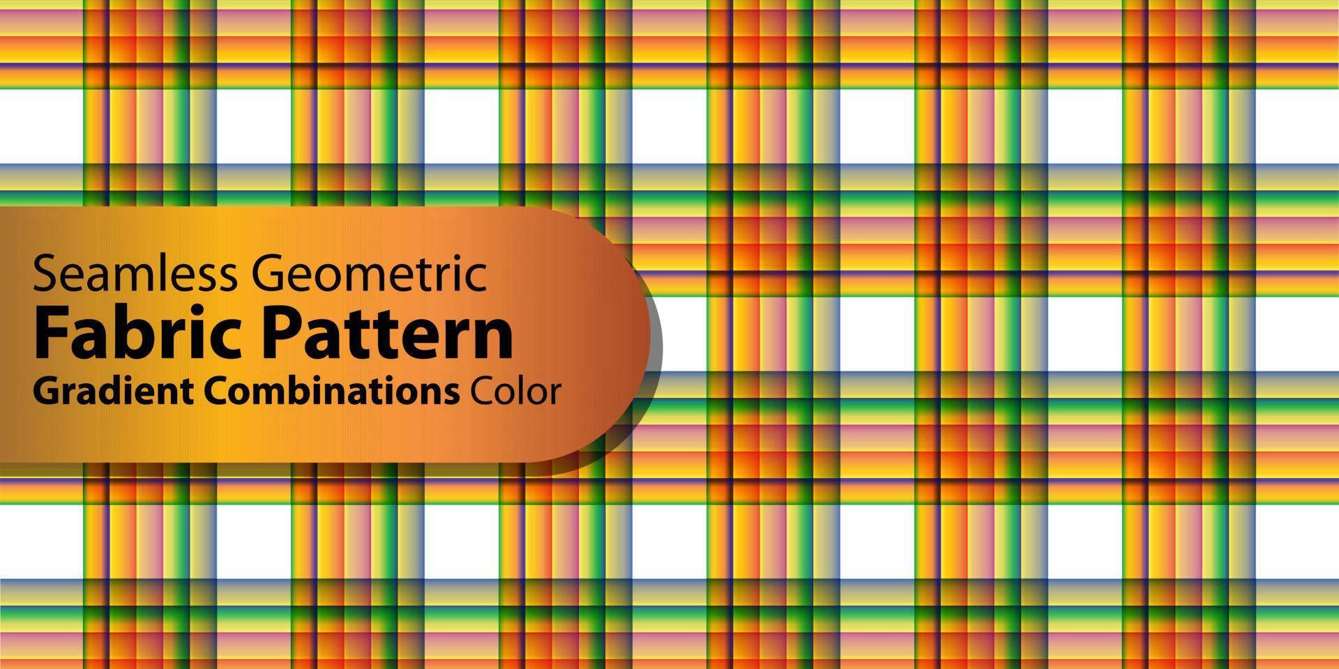 Seamless Geometric Fabric Pattern-Gradient Combination Color vector